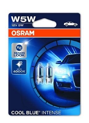 LED Kрушки Комплект 2 броя халогенни крушки Osram W5W Cool Blue Intense 12V, 5W, W2.1×9.5d Joto Auto