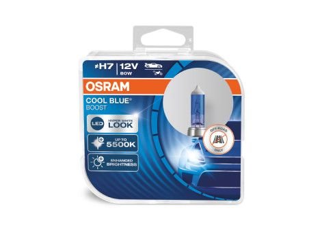 LED Kрушки Комплект 2 халогенни крушки Osram H7 Cool Blue Boost +50% 12V, 80W Joto Auto