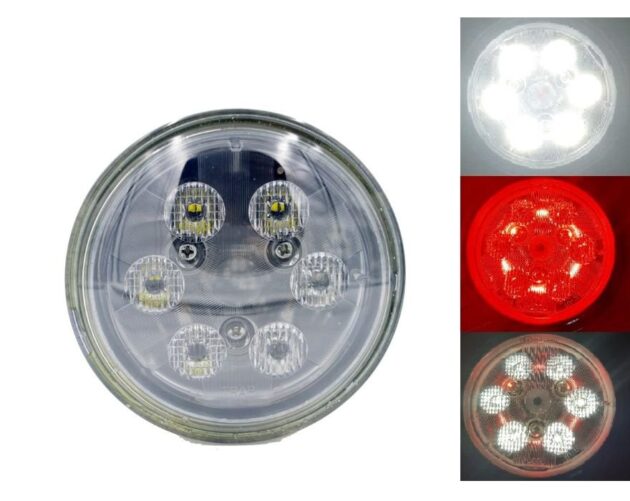 Универсални ЛЕД Диоден Халоген LED Лампа 2100lm 112mm 24W Бяла и Червена Светлина Joto Auto