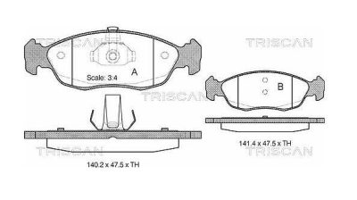 Накладки Комплект предни дискови спирачни накладки за CITROËN, PEUGEOT TRISCAN 8110 28007 Joto Auto Накладки Комплект предни дискови спирачни накладки за CITROËN, PEUGEOT TRISCAN 8110 28007 Joto Auto