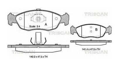 Накладки Комплект спирачни накладки за CITROËN, PEUGEOT TRISCAN 811028007 Joto Auto Накладки Комплект спирачни накладки за CITROËN, PEUGEOT TRISCAN 811028007 Joto Auto